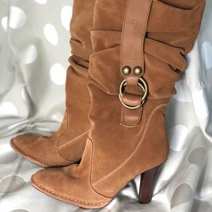 Suede Knee high brown boots